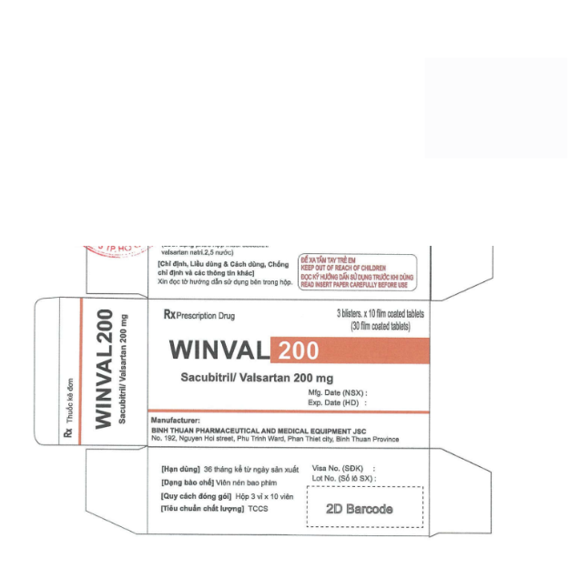 Winval 200 (Sacubitril 97,2 mg + Valsartan 102,8 mg)